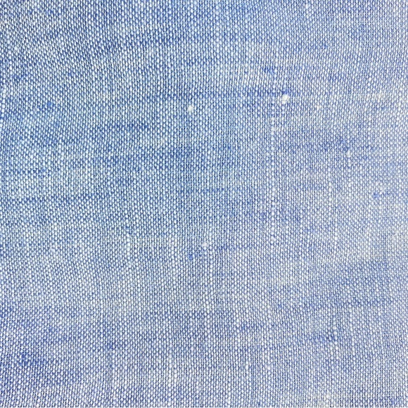 Tahari 100% Linen V-Neck Hooded 3/4 Sleeve Button Back Tunic Top Blue (Size 3X) - Picture 9 of 13